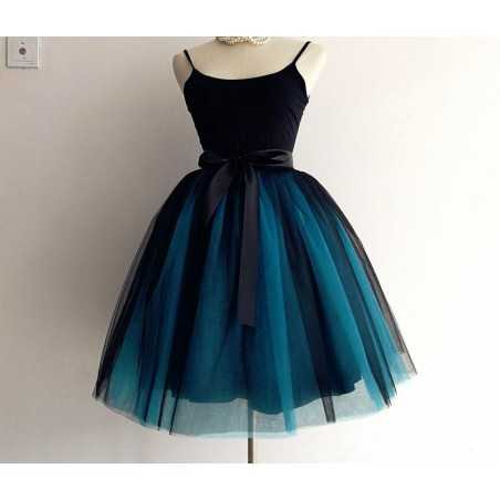 Fusta tulle Duo Turquoise - Negru Fusta tulle Duo Turquoise - Negru